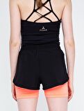 Double 2 in 1 Kadın Şort Siyah Acrux