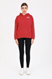 Kapşonlu Sweatshirt Hoodie Kırmızı