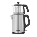 Grundig TM 2522 IC Inox Cam Çelik Süzgeçli Çay Makinesi