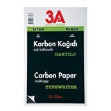 3A Karbon Kağıdı Siyah 21x33 cm 50 li Paket Kod:776