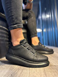 Pabucmarketi Erkek Sneakers Ayakkabı Siyah (Siyah Taban)
