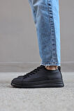 Pabucmarketi Erkek Sneakers Ayakkabı Siyah (Siyah Taban)