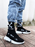 Pabucmarketi Tarz Spor Bot SİYAH (BEYAZ TABAN)