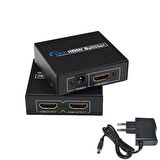 PrimeX PX-5002 1080P 2K 4K UHD 2 Port HDMI Spliter (Adaptörlü)