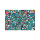 Doodle Blue Gaming Oyuncu Mouse Pad