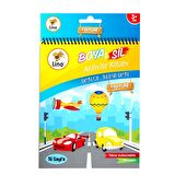 Lino A5 16 Sayfa Boya&Sil Aktivite Kitabı- Taşıtlar ve Carioca Joy Yıkanabilir Keçeli Kalem 12 Renk