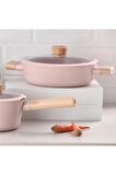 Neoflam Blossom 5 Parça Tencere Tava Seti Pembe