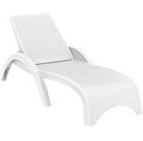 Fiji Rattan Şezlong BEYAZ