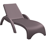 Fiji Rattan Şezlong KAHVERENGİ
