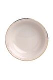 Porland porselen yemek tabak - 12 li yaldızlı yemek tabağı 20 cm.