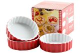 Porland Kırmızı Tart Kalıbı 3 Parça