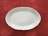 Porland Porselen Queen Beyaz 23 cm Kayık Tabak 2 Adet