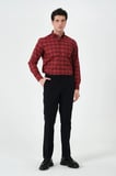 K. Lacivert Düz Dokuma Comfort Fit Casual Kışlık Pantolon