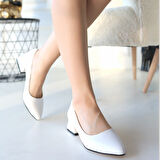 Pabucmarketi Kadın Beyaz Topuklu Ayakkabı