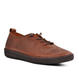 Voyager Taba Kadın Hakiki Deri Düz Rahat Günlük Ayakkabı