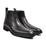Aspor Siyah Hakiki Deri Klasik Erkek Bot