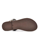 Aspor Siyah Kadın Düz Sandalet