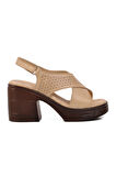 Aspor Bej Kadın Topuklu Sandalet