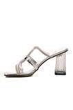 Pierre Cardin Gümüş Ayna Kadın Topuklu Terlik