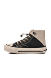 Walkway Siyah Bej Çocuk Hi Sneaker Ayakkabı