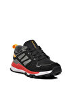 Hammer Jack Siyah Kırmızı Tekstil Kadın Spor Ayakkabı Sneaker