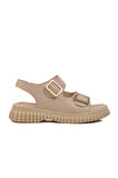 Aspor Bej Kadın Düz Sandalet