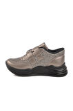 Aspor Platin Simli Cırtlı Kız Çocuk Sneaker