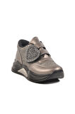 Aspor Platin Simli Cırtlı Kız Çocuk Sneaker