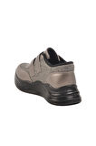 Aspor Platin Simli Cırtlı Kız Çocuk Sneaker