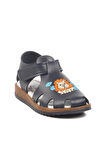 Aspor Lacivert Cırtlı Erkek Çocuk Sandalet