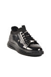 Pierre Cardin Siyah Rugan Hakiki Deri Erkek Sneaker