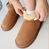 Pabucmarketi Taba Süet Kadın Düz Bot