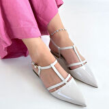 Pabucmarketi Ten Rugan Kadın Alçak Topuk Ayakkabı