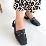 Pabucmarketi Siyah Kadın Topuklu Ayakkabı