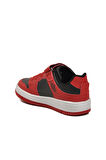 Cool Kırmızı Siyah Cırtlı Erkek Çocuk Sneaker