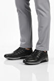 Fosco Siyah Hakiki Deri Erkek Casual Ayakkabı