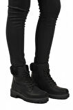 Aspor Siyah Zümrüt İçi Polarlı Kadın Topuklu Bot