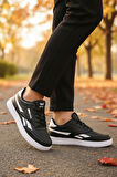 Walkway Siyah Beyaz Bağcıklı Unisex Spor Ayakkabı