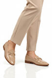 Aspor Bej Kırışık Kadın Casual Ayakkabı