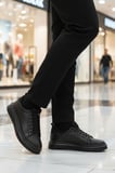 Conteyner Siyah Bağcıklı Erkek Sneaker