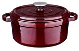 Leggno FLM4881DT20MR 20 Cm Derin Döküm Tencere Majolik Bordo
