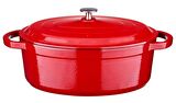 LEGGNO FLM4881OT23RD  FLAME DÖKÜM OVAL TENCERE 23X29CM