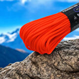 Polyester Paracord İp 4 mm Neon Turuncu Renk 30 Metre