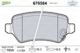Opel Arka Fren Balatası Astra G 1,2i / 1,6i / 1,8i 16v 1,7dti / Astra H 1,6 / 1,7cdti 04> - Valeo 670584