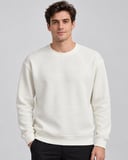 Basic Bisiklet Yaka Relaxed Regular Erkek Örme Doku Sweatshirt - 7774