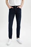 Black Lee Denim Regular Fİt Likralı Erkek Petek Desen Kot Pantolon-5398