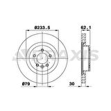 Land Rover Fren Diski On Range Rover Sport Discovery 4 3.0-3.6-4.2-5.0 Havalı 360mm - Braxıs Ad0984