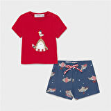 Mayoral   erkek bebek şort mayo t-shırt 2 li set