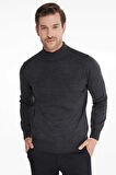 Regular Fit Yarım Balıkçı Yaka Basic Triko Kazak-7124