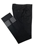 Avasar Erkek Siyah Çizgili Regular Fit Kumaş Pantolon-7226